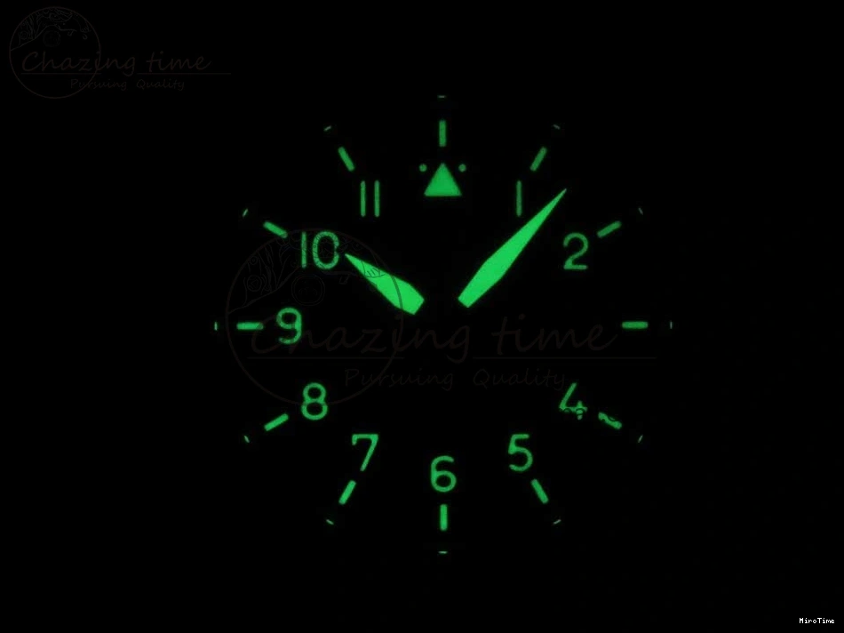 MIROTIME 0113 SmartChoice Mark XVIII IW327006 Titanium M+F 1:1 Best Edition Black Dial on Brown Leather Strap A 7145